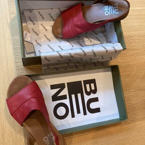 Bueno Tansig Sandals, Red, 7/37 - Picture 1 of 4